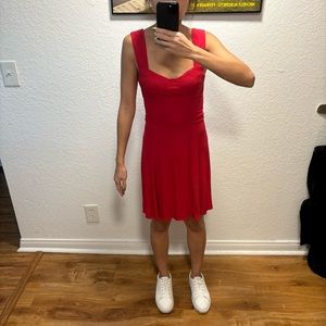 REFORMATION Red Linen Dress